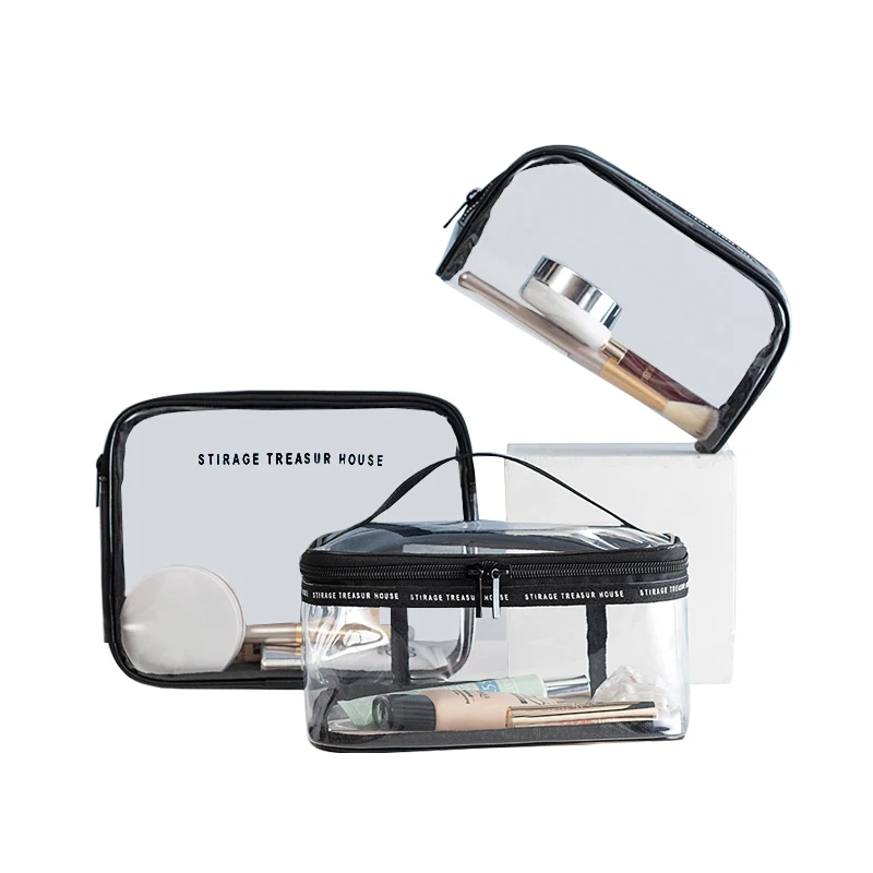 PVC حقيبة مستحضرات تجميل شفافة أدوات الزينة مربع حقيبة لوازم التجميل غسل الحقيبة السفر المنظم جمالك الضرورات رحلة اكسسوارات PVC حقيبة مستحضرات تجميل شفافة أدوات الزينة مربع حقيبة لوازم التجميل غسل الحقيبة السفر المنظم جمالك الضرورات رحلة اكسسوارات