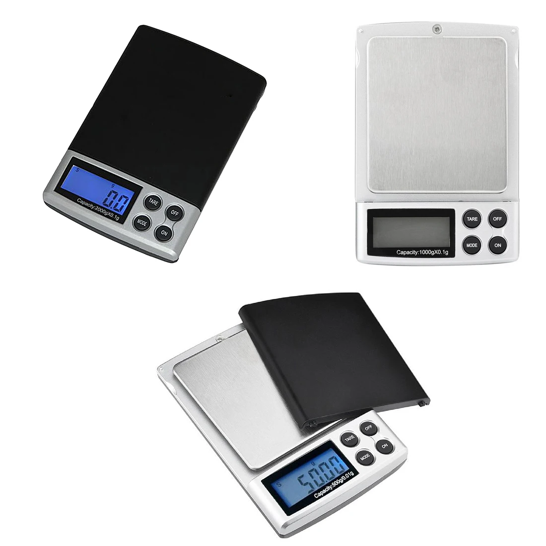 500gx 0.01g 1000g/2000g x 0.1g Mini Pocket Digital Scale for Gold