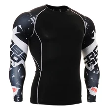 Men soccer football shirts underwear tights jersey quality compression shirt base layer skin Fitness Excercise wear clothes