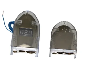

Free Shipping 12V digital display Positive Negative 0/8 Gauge AWG Car Battery Terminal NICKEL PLATED