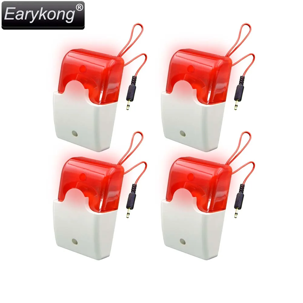 Free Shipping 2016 New 4 pcs Wired Sound Light Alarm, DC 12V Work