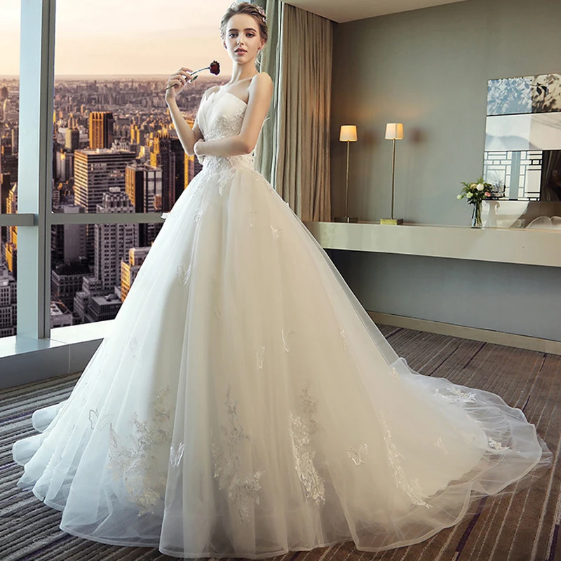 

Vestido de Noiva 2019 Princess Wedding Dress Off Shoulder Sweetheart Applique Lace Ball Gown Bridal Bride Dress Robe De Mariee