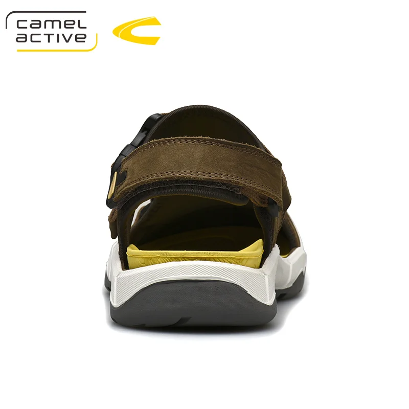 Мужские сандалии из натуральной кожи Camel Active коричневые повседневные пляжные