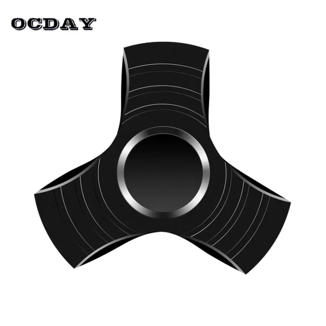 OCDAY Fid Spinner Black Metal Fingertip Gyro Spiner EDC Toys For