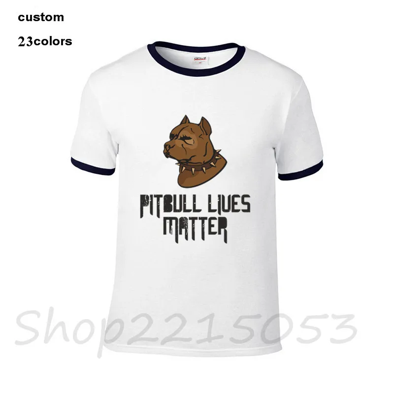 2018 модные футболки Pitbull Lives Matter Design Art Gift для любителей собак мужские helloveen camiseta