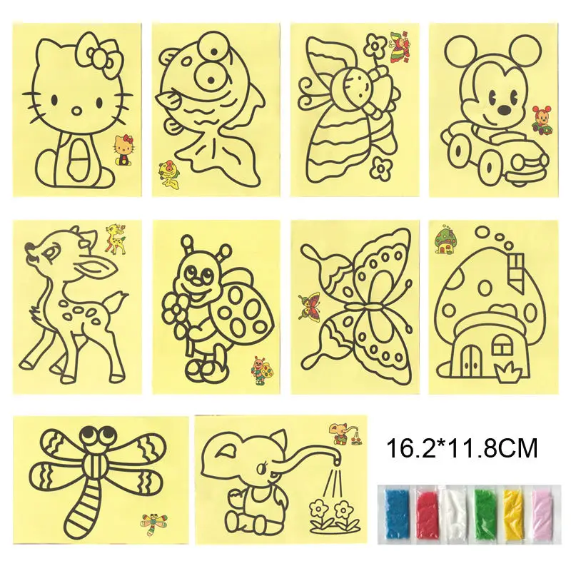 aliexpresscom buy 10pcs children drawing toy diy cartoon color sand painting 10 patterns kids intelligence education tools art sand study fun toys from - Color Patterns For Kids aliexpresscom buy 10pcs children drawing toy diy cartoon color sand painting 10 patterns kids intelligence education tools art sand study fun toys from - Color Patterns For Kids