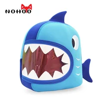 Nohoo bolsos de escuela impermeable azul 3d shark kids bolsas de bebé animal de la historieta niños de escuela para niñas niños