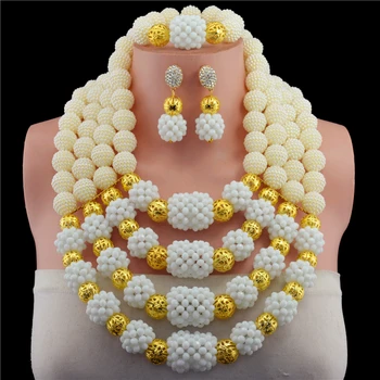 

Splendid Statement Necklace African Beads Jewelry Sets Nigerian Wedding Crystal Jewelry Set Womens Jewellery Set
