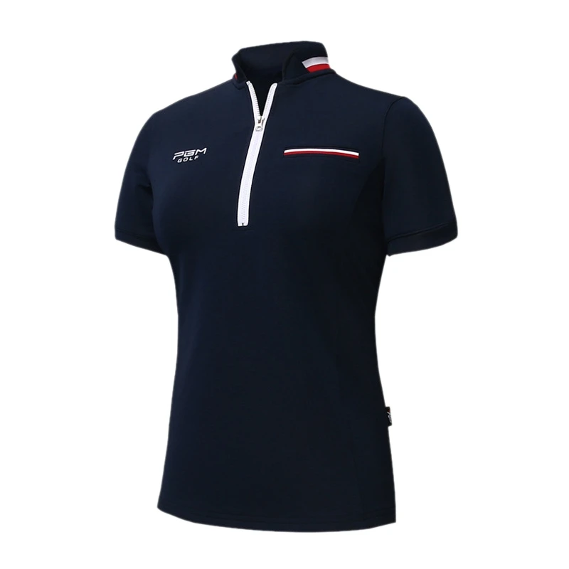 النساء Pgm الغولف تي شيرت تي شيرت نسائي بأكمام قصيرة قمم الرياضية الصيف جولف T قميص الإناث تنفس قميص بولو تيز جولف الملابس