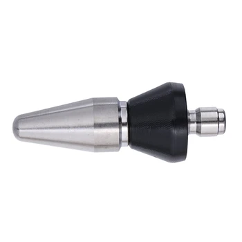 

Pressure Washer Sewer Jet Wash Drain Cleaning Nozzle,Sewer Jetter Nozzle With 1/4 Inch Quick Connector Plug,5000 Psi 1 Front 3