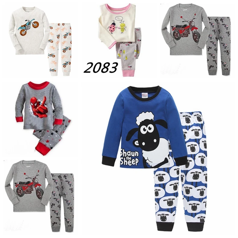 New style Children pajamas Baby Long sleeve Tshirt + Pants pyjamas kids