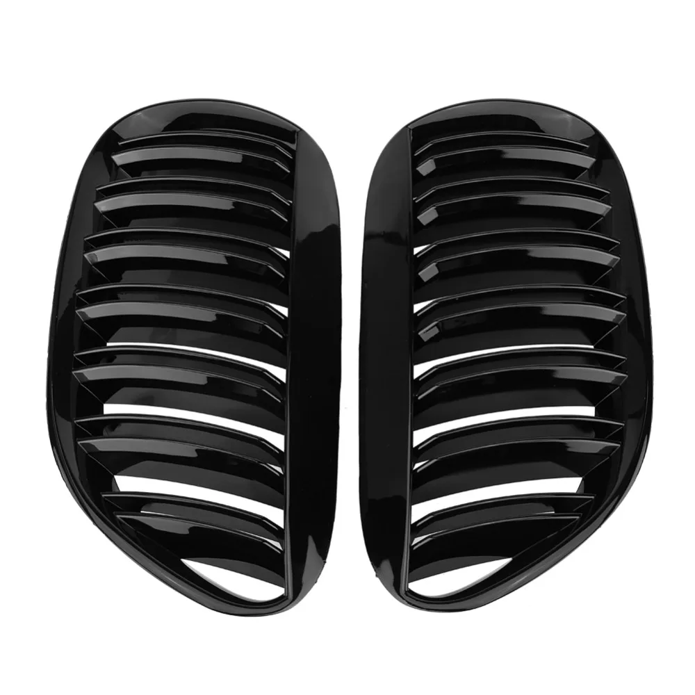 

1 Pair Black Front Bumper Kidney Replacement Grille Dual Fin Racing Grills for BMW E63 E64 645Ci 650Ci 650i M6 Coupe/Convertible