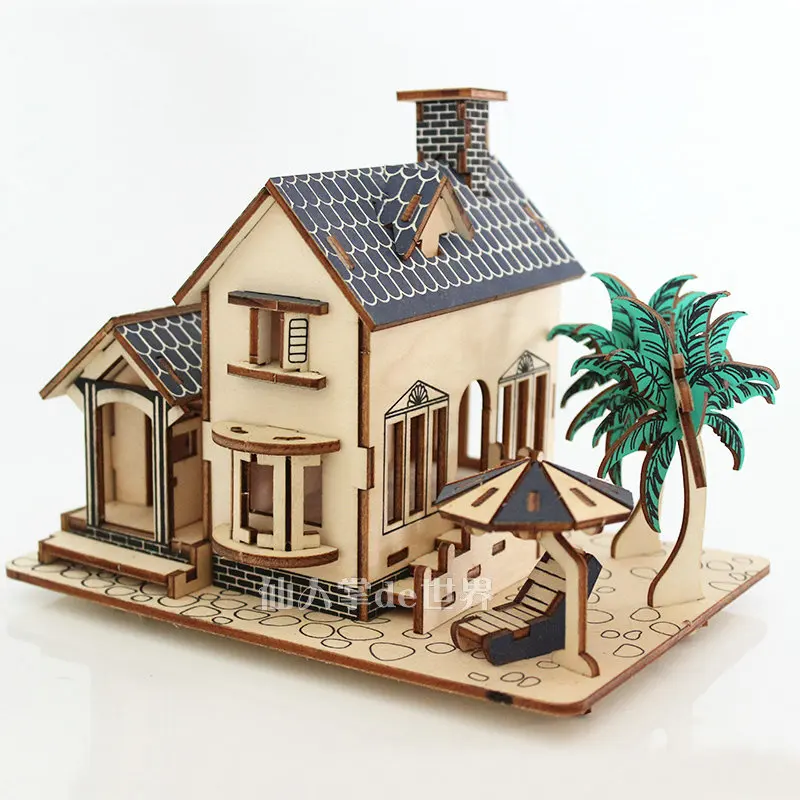 Children DIY Puzzle Toy House 3D Jigsaw Sailing Boat Kids Gift Games Assemble Wood Building Ferry Model Wooden Toys Ship