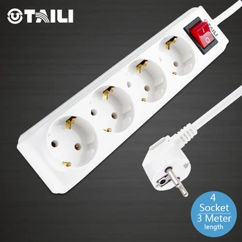 

TAILI EU standard German extension socket multiple socket outlet portable socket combo socket TL42330SG-B
