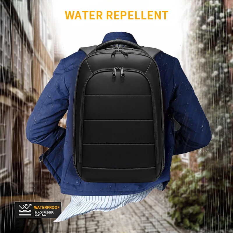 EURCOOL Men 15.6 inch Laptop Backpack USB Charging for Male Mochila Travel Bags Water Repellent Tee