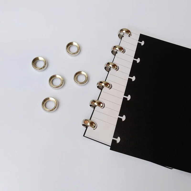 50PCS High Quality 18mm Outer Diameter Metal Loose-Leaf Ring Mushroom Hole Disc Piece Bookbinding Stationery Office Supplies