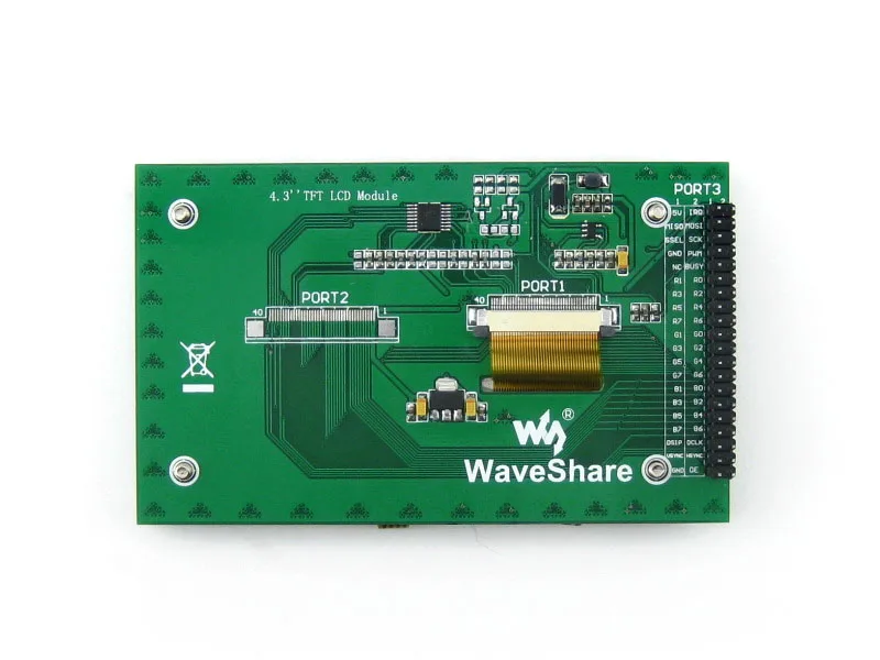 Waveshare 4,3 дюймов 480x272 сенсорный ЖК-дисплей(B) 480*272 Точек многоцветный графический ЖК-дисплей с сенсорным экраном и автономным сенсорным контроллером
