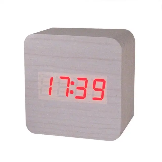 Wall Clock Creative Temperature Display Sounds Control Electronic LED