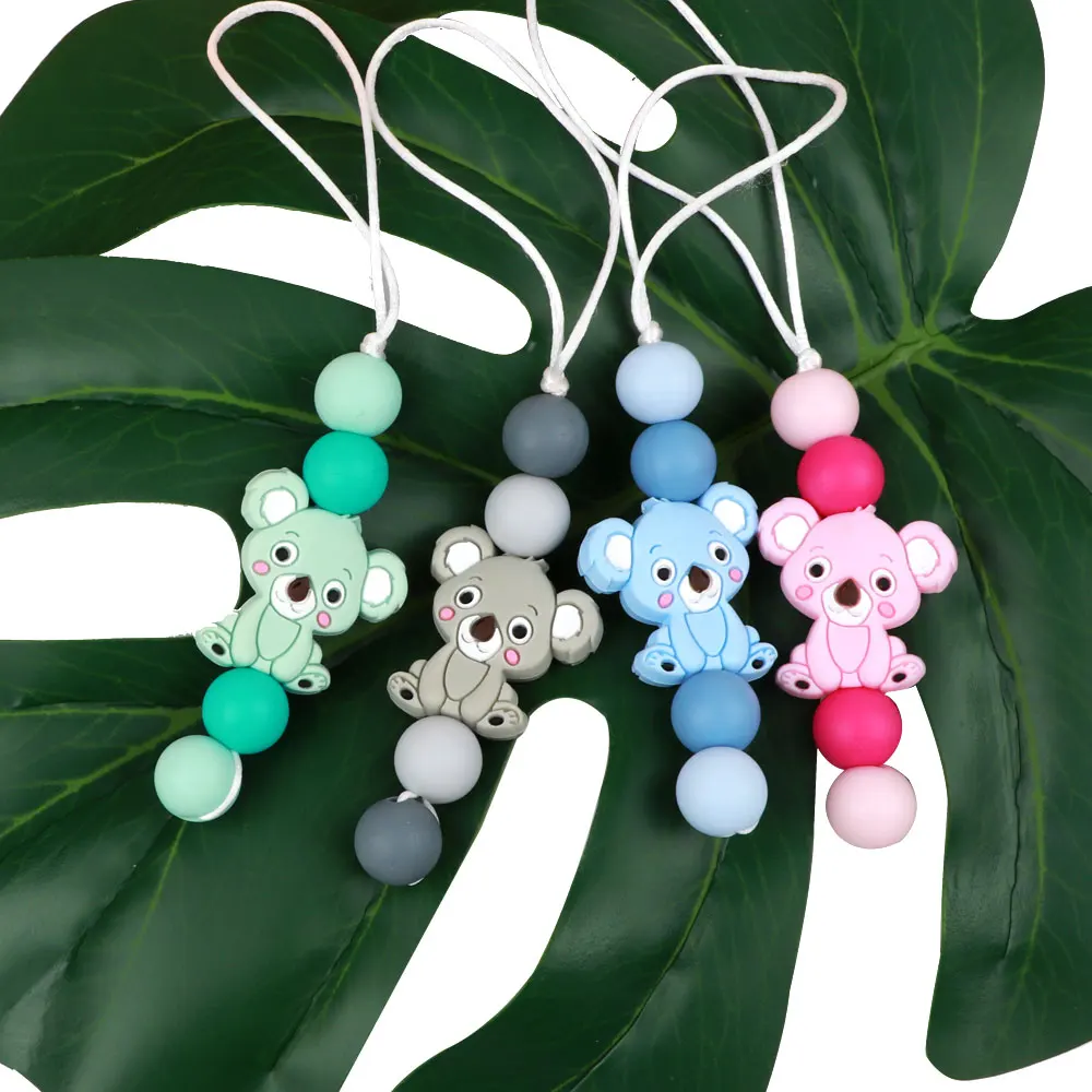 

TYRY.HU 1pc Food Grade Silicone Pacifier chain zipper pull Unicorn Shaped for clothes zipper accessories Safe Toys BPA Free