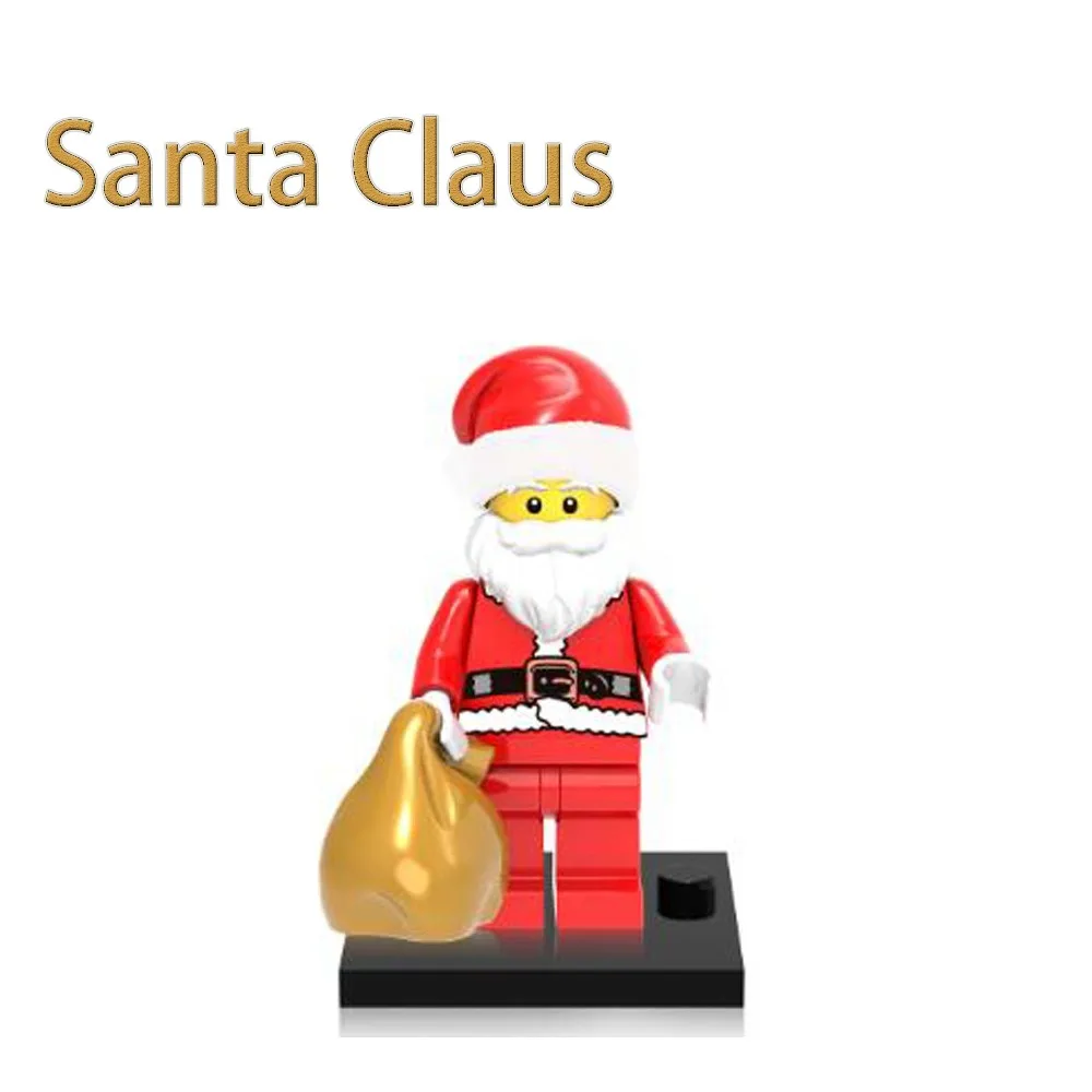 

Single sale Christmas series Santa Claus Dolls Legoing Mini Building Blocks Education Action Figures Toys for Children Lepin