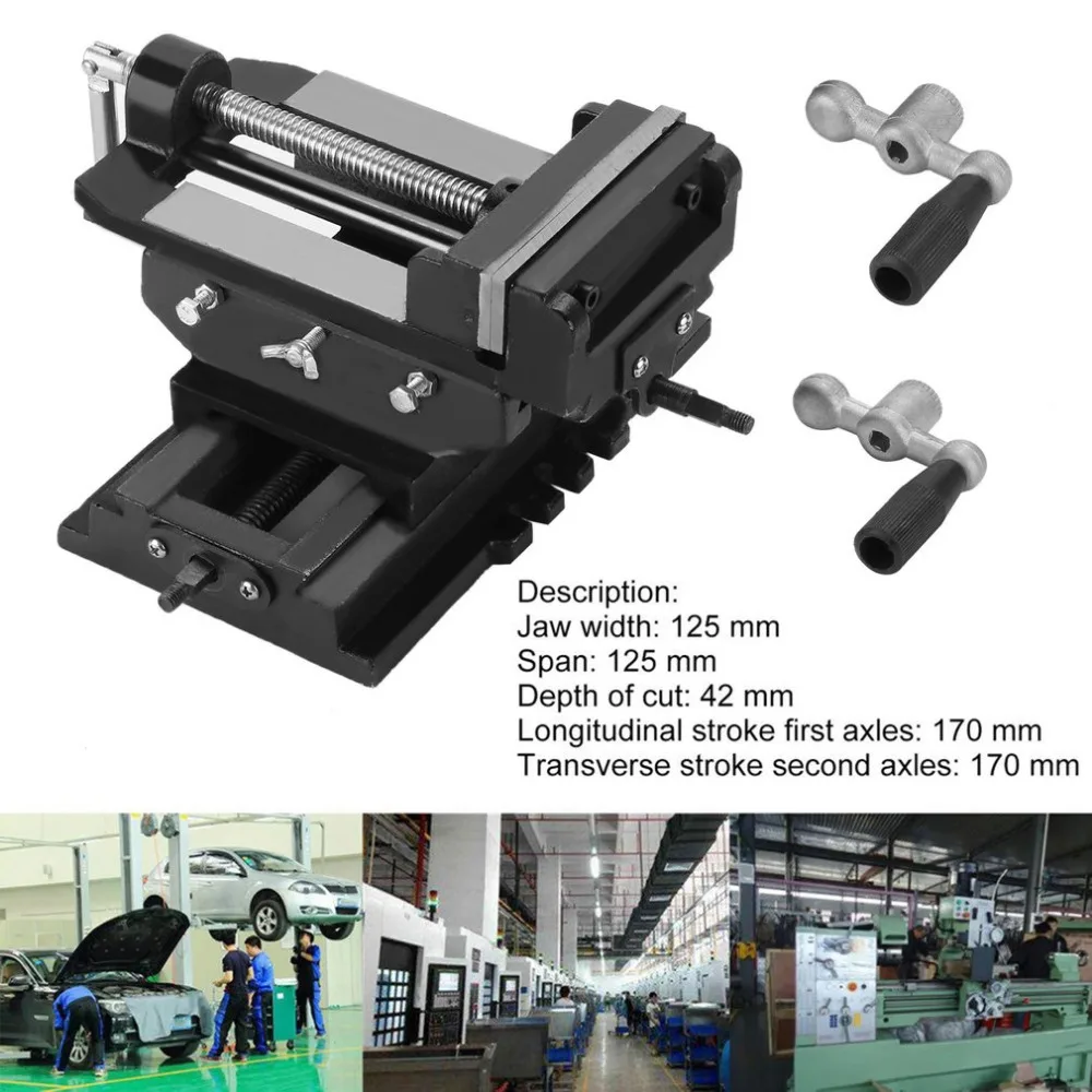 

125mm Multifunctional Bench Vise For Drilling Milling Machine 5 Inch Cross Working Table Vice Durable Workshop Clamp Hot Sale