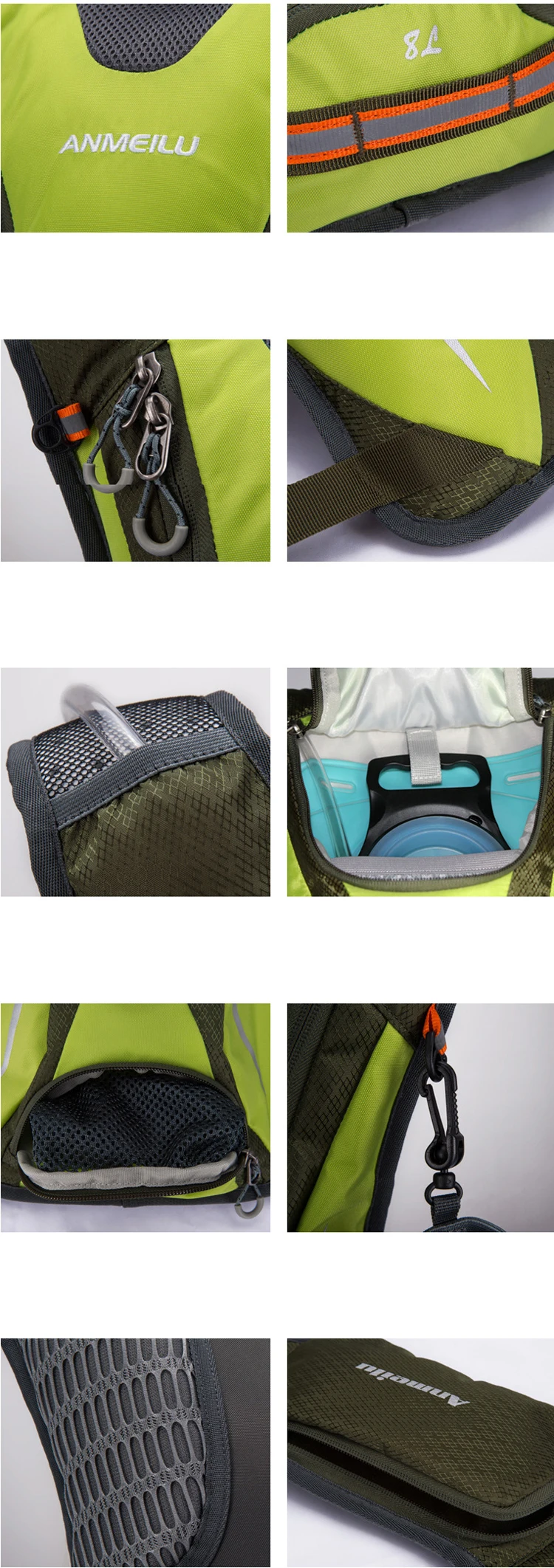 Flash Deal outdoor Waterproof and tear resistance cycling backpack water bag cross-country running backpack hiking marathon bag bicycle bag 9