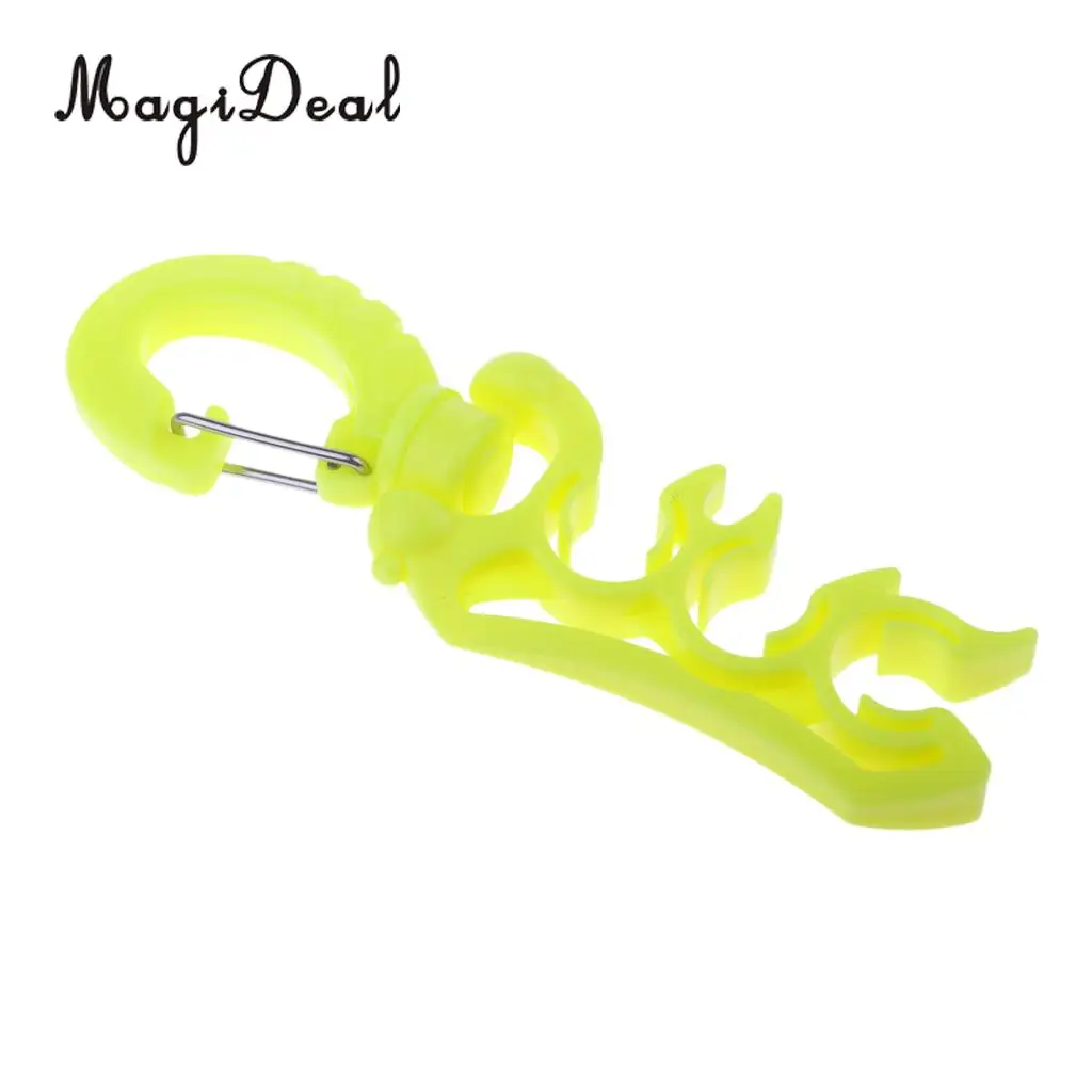 MagiDeal Scuba Diving Triple 3 BCD Hose Holder Retainer with Folding Snap Clip for Snorkeling Freediving Swimming Accessories