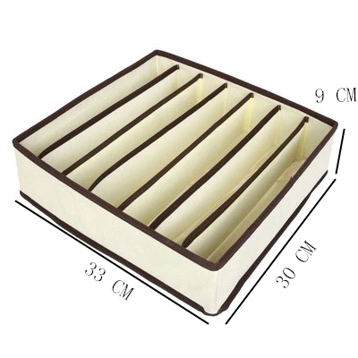 Нетканый ящик для хранения одежды Органайзер складной шкаф для домашней системы хранения ящик разделитель для шкафа органайзер для нижнего белья бюстгальтер - Цвет: 7 Grids