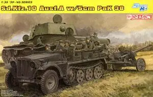 1/35 scale model Dragon 6732 Sd.Kfz.10 Ausf.A semi-track tractor and Pak38 anti-tank gun | Игрушки и хобби