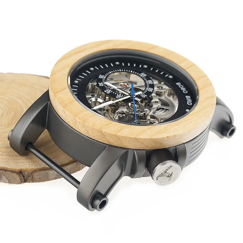 BOBO BIRD механические модные часы Мужские автоматические водонепроницаемые Бизнес часы в подарочной коробке цвет опционально