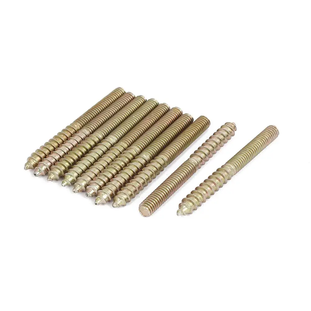 

10Pcs M6 x 59mm Double Ended Threaded Self Tapping Screw Drop Shipping