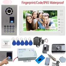 IP65 Waterproof Video Door Phone Doorbell Bell Intercom Support Fingerprint Code Unlock With Rfid Door