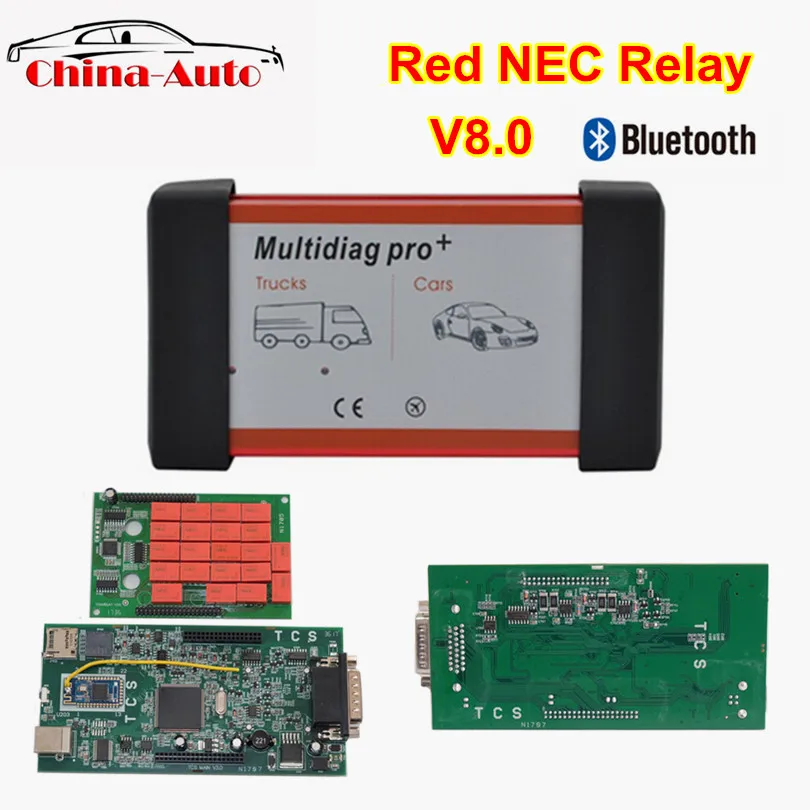 Новый дизайн Multidiag pro красное реле NEC Bluetooth duble board 2015R3/2016 00 Keygen для автомобилей