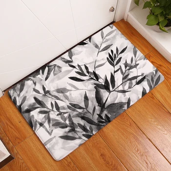 

2017 New Home Decor Colored Plant Leaves Carpets Non-slip Kitchen Rugs for Home Living Room Floor Mats 40X60 50X80cm