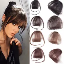 1pcs de alta qualidade grampos de cabelo franja peças de cabelo sintético falso no clipes frente puro bang bom estilo de cabelo acessórios
