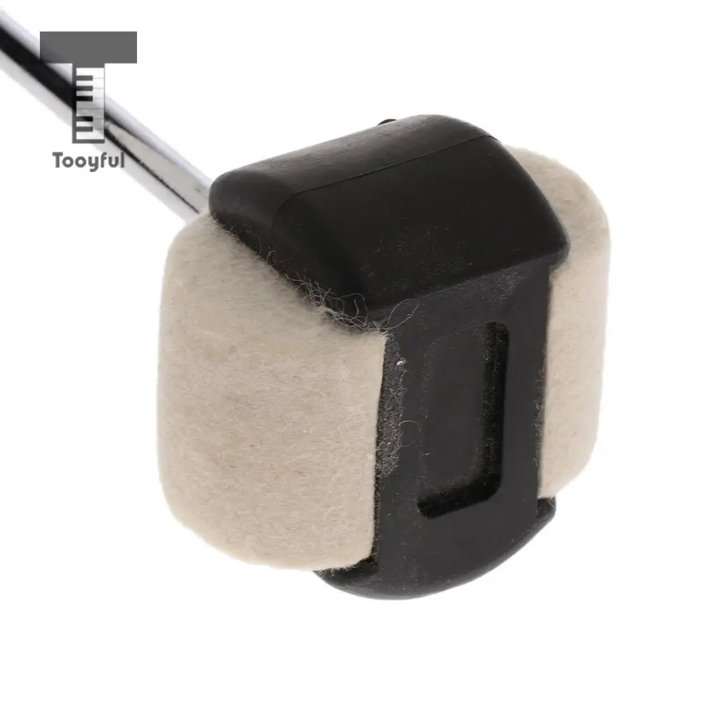 Tooyful Drum Pedal Beater Hammer Felt/Wood Head Mallet for Jazz Drum Replacement Parts Percussion Instrument Accessory