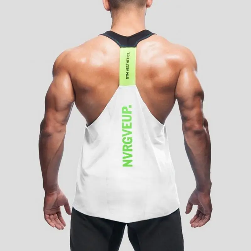 Men Gym Vest Bodybuilding Sports Running Vest tank tops Sportswearin