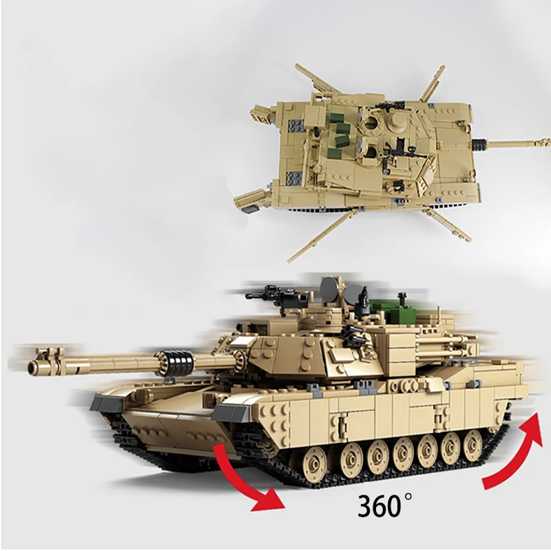 Главная станция Второй мировой войны танк M1A2 строительные блоки модель игрушки 2 вида орфографии классический танк детские игрушки