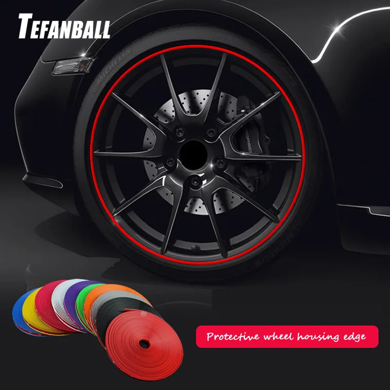 

8M/ Roll New Styling IPA Rimblades Car Vehicle Color Wheel Rims Protectors Decor Strip Tire Guard Line Rubber Moulding Trim