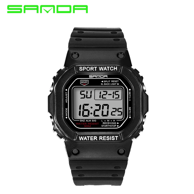

2017 SANDA New Shock Style Digital Watch Men military army Watch water resistant Calendar LED Sports Watches relogio masculi