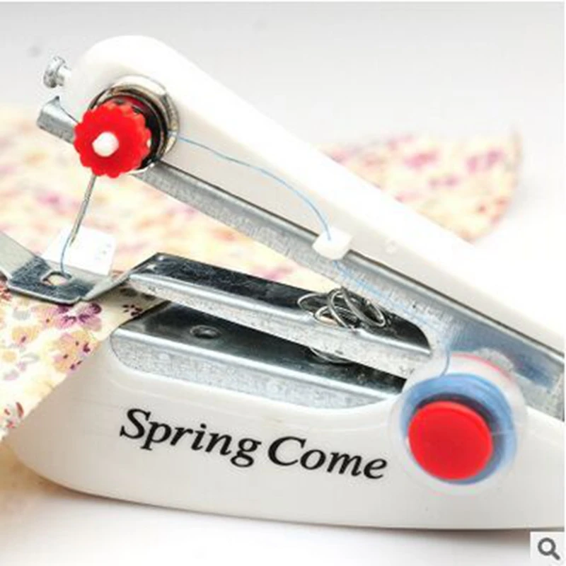 

Hot Sale Portable Mini Sewing Machine Hand-Held Clothes Fabric Portable Pocket Housewife Manual Tool