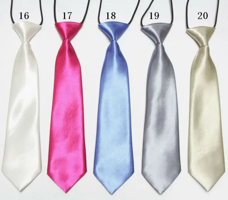 50 шт./лот) однотонные детские галстуки для мальчиков, детские галстуки ascot