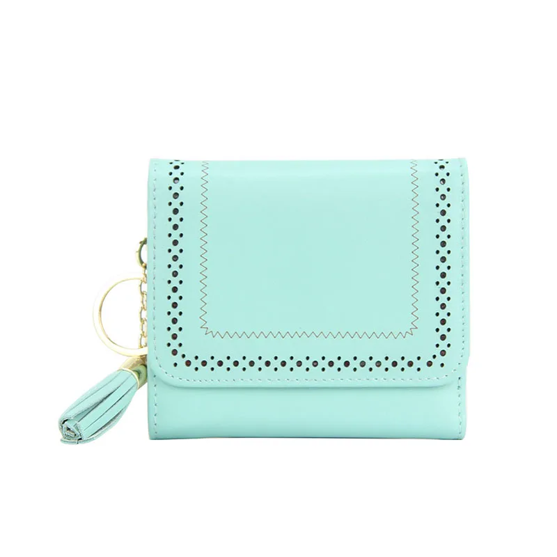 Leave 15 Drei 2018 Kurzen Geld Geldbörse Message Neue Mode Teile Brieftasche los Taschen A Geldbörsen Carteira Frauen Falten Quaste Kleine Leder Ändern rW8qrC4Hwx
