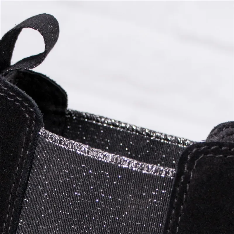 BELISS 2018 spring autumn ankle boots female cow suede leather platform comfortable women sneakers  (1)