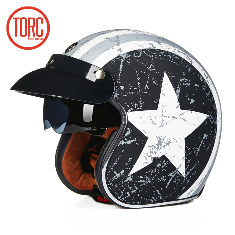 Torc 3/4 с открытым лицом винтажный шлем scotter jet moto rcycle cross capacete cascos Ретро casco para vespa|torc