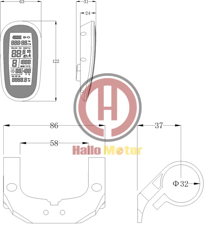 Excellent ConhisMotor 24V 36V 48V 60V 72V KT LCD6 Panel eBike Conversion Kits Electric Bicycle LCD Display Controller Upgraded Version 1 Excellent ConhisMotor 24V 36V 48V 60V 72V KT LCD6 Panel eBike Conversion Kits Electric Bicycle LCD Display Controller Upgraded Version 1