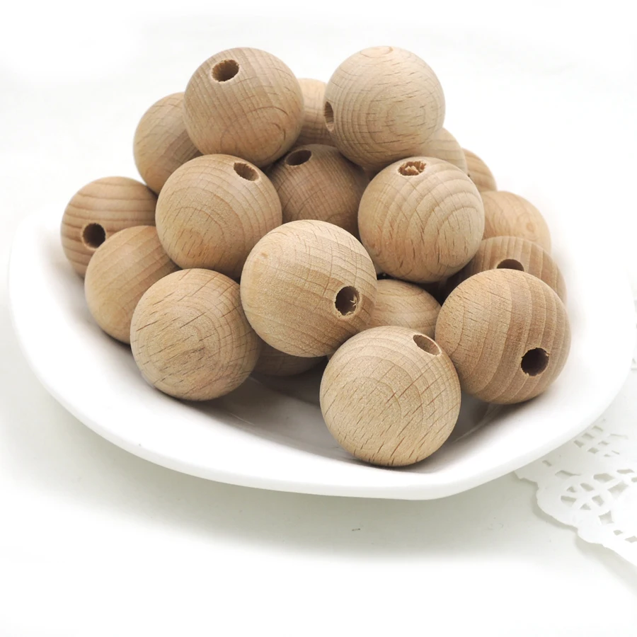 Natural Organic Unfinished Beech Wood UK 70mm High Quality Teething Ring 2.75" 