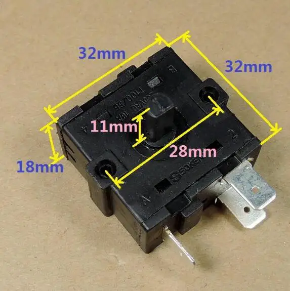 Электрический подогреватель Запчасти Регулируемый Шестерни поворотный переключатель с 3 Контакты
