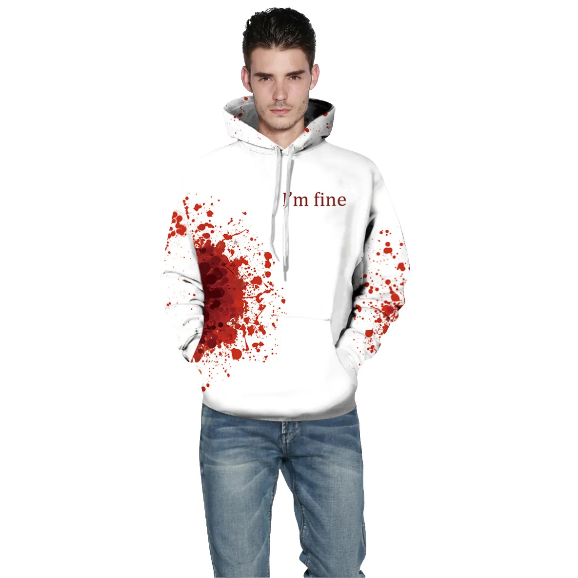im fine halloween hoodie
