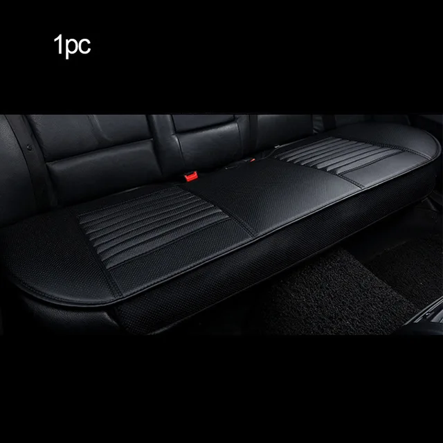 Чехлы для сидений автомобиля из искусственной кожи, подушка для автомобильного стула, четыре сезона, чехлы для сидений автомобиля, универсальные коврики, защитные автомобильные аксессуары - Название цвета: 1pc Rear Black